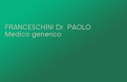 FRANCESCHINI Dr. PAOLO