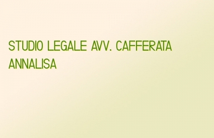 STUDIO LEGALE AVV. CAFFERATA ANNALISA
